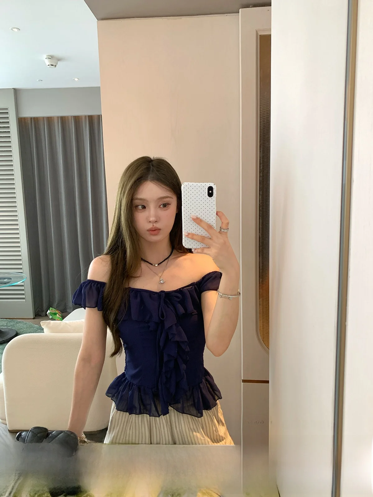 Blue Lace Trim ort Crop Top Women's Summer Faion YOLI Zhang Yuli Commute Sle Loose Fit Pure Color Printed T-irt
Blue Lace Trim ort Crop Top Women's Summer Faion YOLI Zhang Yuli Commute Sle Loose Fit Pure Color Printed T-irt