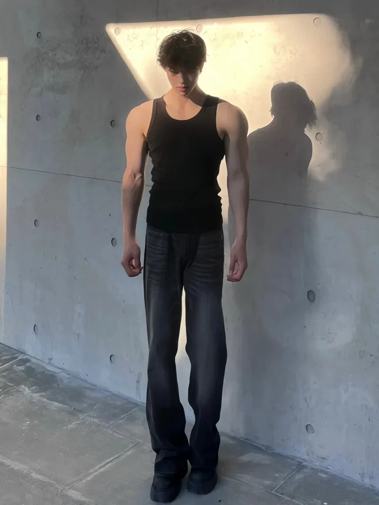 American High Street Vibe Straight Leg Slim Fit Jeans Men's Retro Bla Denim Micro Flared Pants Youthful Trendy Long Pants
American High Street Vibe Straight Leg Slim Fit Jeans Men's Retro Bla Denim Micro Flared Pants Youthful Trendy Long Pants