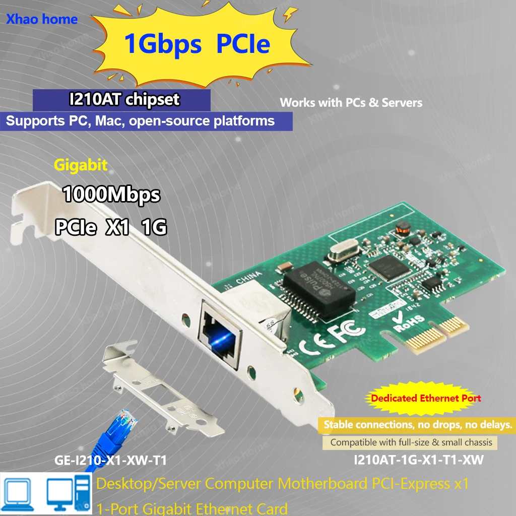 Для Intel I210AT PCI-E Gigabit Ethernet сетевая карта с одним портом RJ45, без драйверов для захвата зрения, промышленного/настольного ПК 1G
Для Intel I210AT PCI-E Gigabit Ethernet сетевая карта с одним портом RJ45, без драйверов для захвата зрения, промышленного/настольного ПК 1G