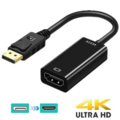 4K DP To HDMI-compatible Cable Display Port To HDTV Adapter DP Male To HDTV Female Converter For Laptop PC Projector Accessories