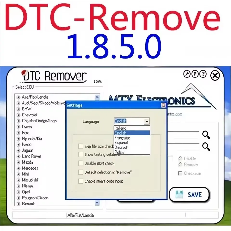 2025 Hot MTX OBD2 Fault Code Removal Software 1.8.5.0 with Keygen ECU Tuning SW KESS KTAG FGT for Automotive DTC Remover
2025 Hot MTX OBD2 Fault Code Removal Software 1.8.5.0 with Keygen ECU Tuning SW KESS KTAG FGT for Automotive DTC Remover