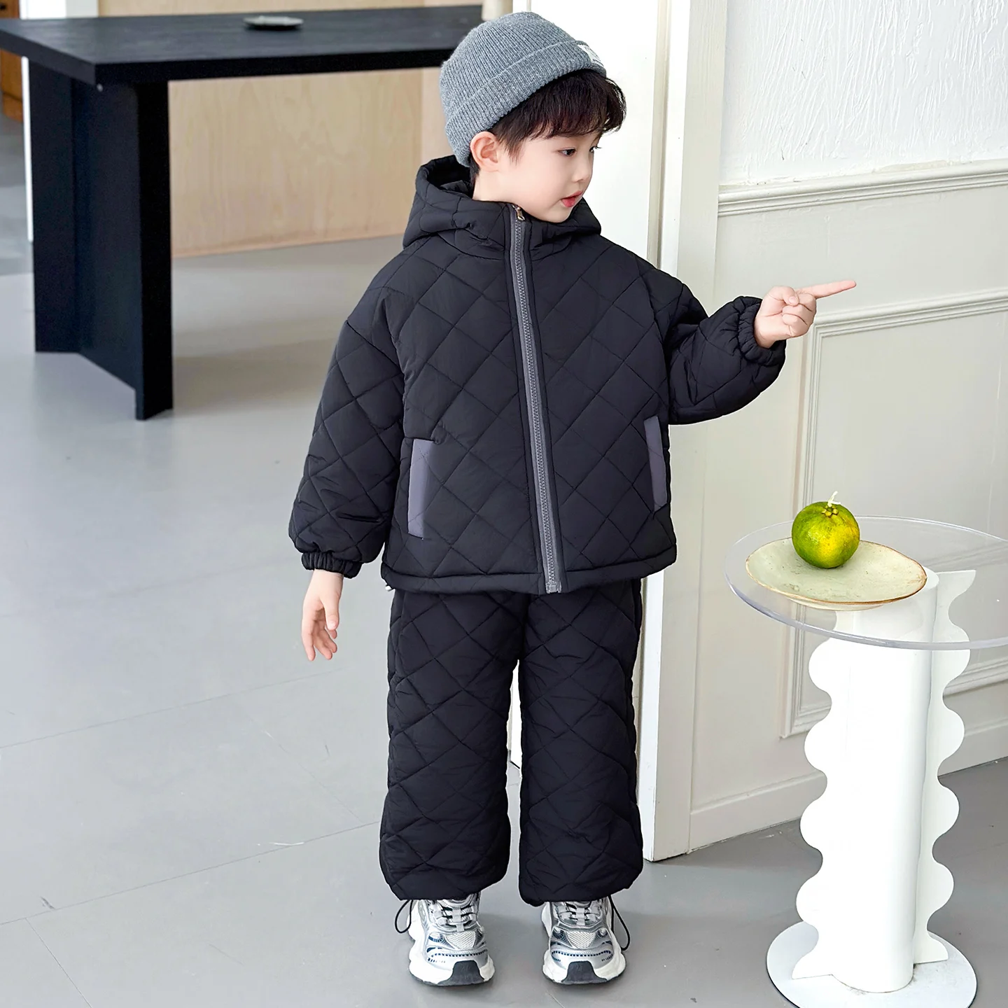 Boys Winter Outfit Fce Lined Thi Warm Two Piece Set Cotton Blend Long Sve Jaet And Pants Casual Sportswear for Teens
Boys Winter Outfit Fce Lined Thi Warm Two Piece Set Cotton Blend Long Sve Jaet And Pants Casual Sportswear for Teens