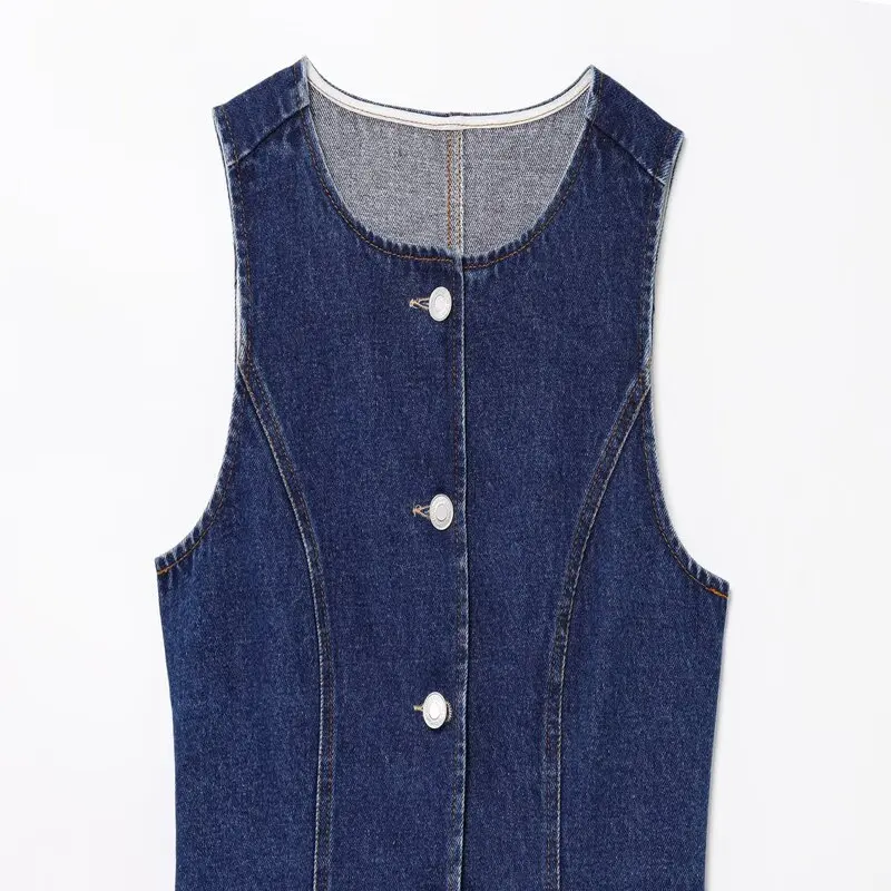 Faionable Casual Denim Vest Jaet 2025 Spring New Women's Commute Versatile Leisure Sli Outerwear Single Button Closure
Faionable Casual Denim Vest Jaet 2025 Spring New Women's Commute Versatile Leisure Sli Outerwear Single Button Closure