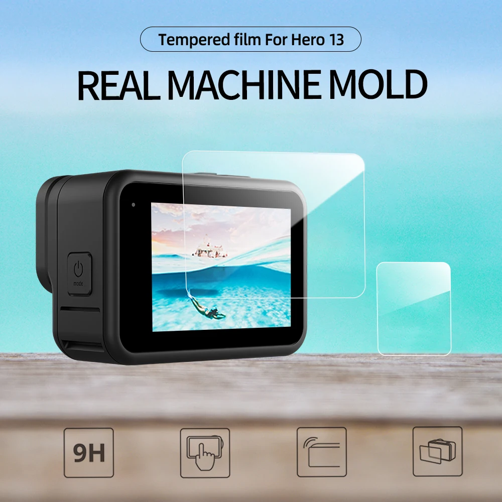 TELESIN 9H Tempered Glass Screen Protector Front Rear Display Tempered Film For GoPro Hero 13 Lens Protection Protective Film