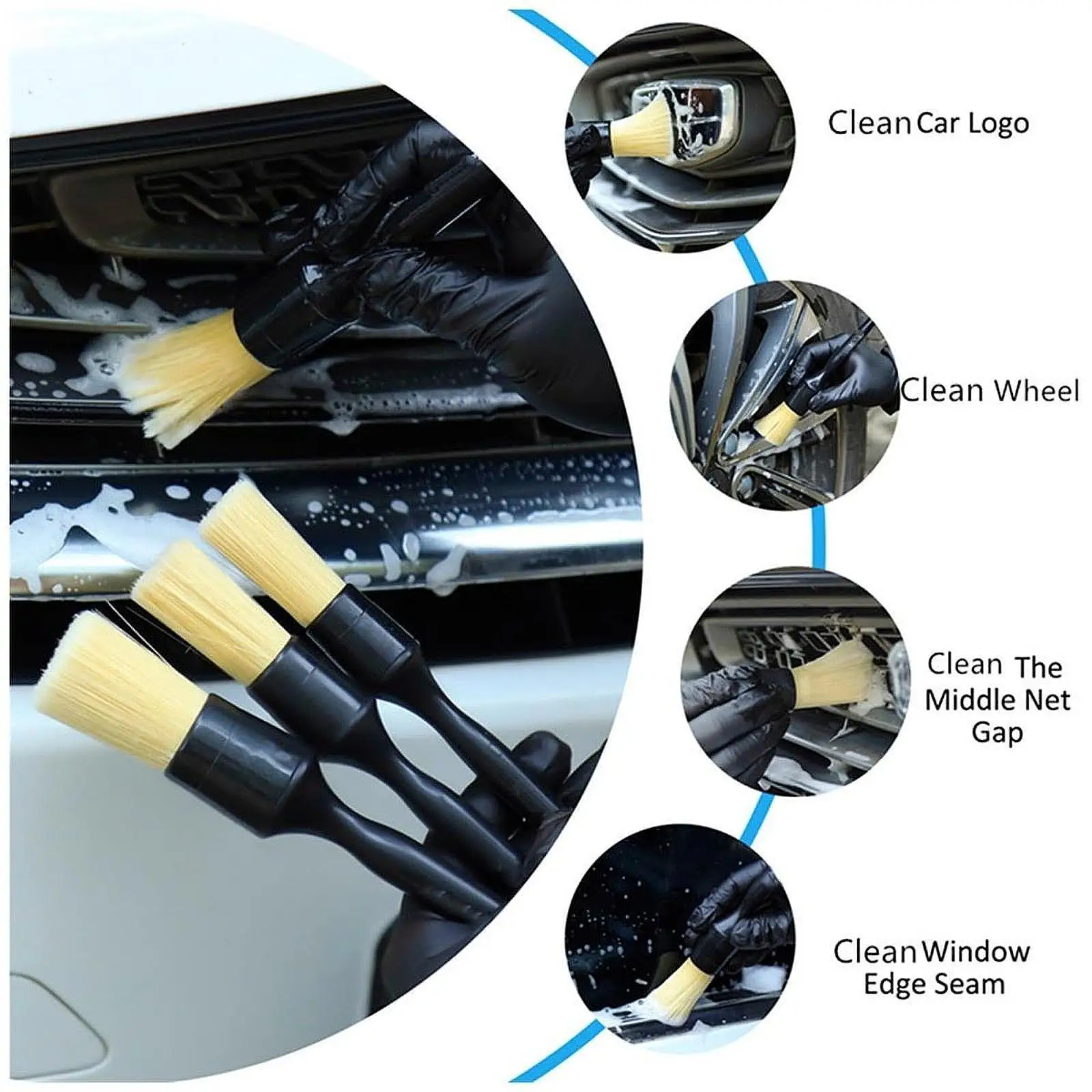 Professional Car Cleaning Brush Tools Kit Small Size Lightweight Detail Set for Car Accessories Novelties
Professional Car Cleaning Brush Tools Kit Small Size Lightweight Detail Set for Car Accessories Novelties