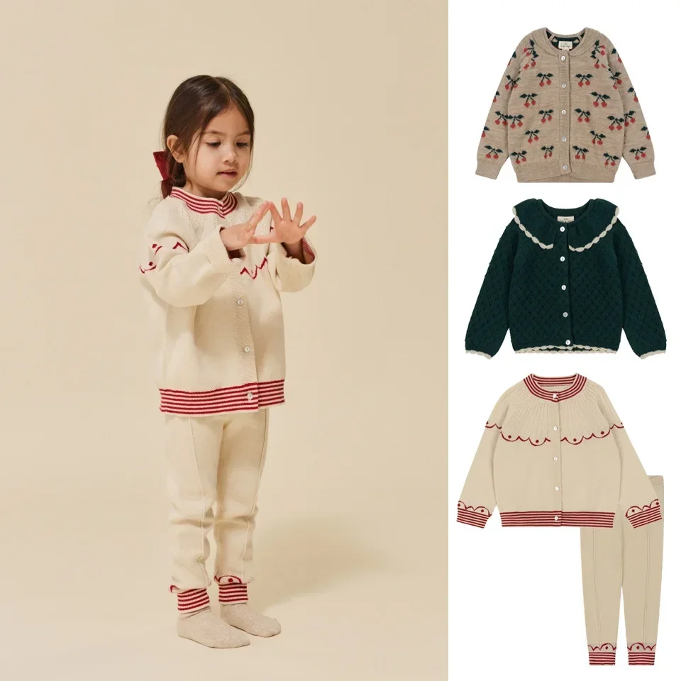 New Winter Ks Kids Clothing Baby Girls Cherry Knitted Sweaters Pullover Pants Suits Girls Typical Palace Style Cardigan Trousers
New Winter Ks Kids Clothing Baby Girls Cherry Knitted Sweaters Pullover Pants Suits Girls Typical Palace Style Cardigan Trousers
