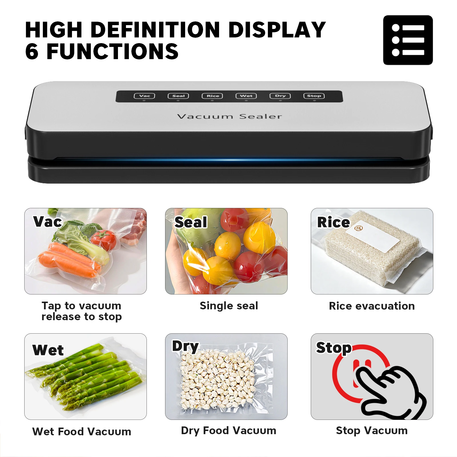 Бытовые вакуумные запечатывающие машины используются для сохранения продуктов питания, включая пакеты, замораживание в сухом и влажном режиме, а перед питанием.
Бытовые вакуумные запечатывающие машины используются для сохранения продуктов питания, включая пакеты, замораживание в сухом и влажном режиме, а перед питанием.