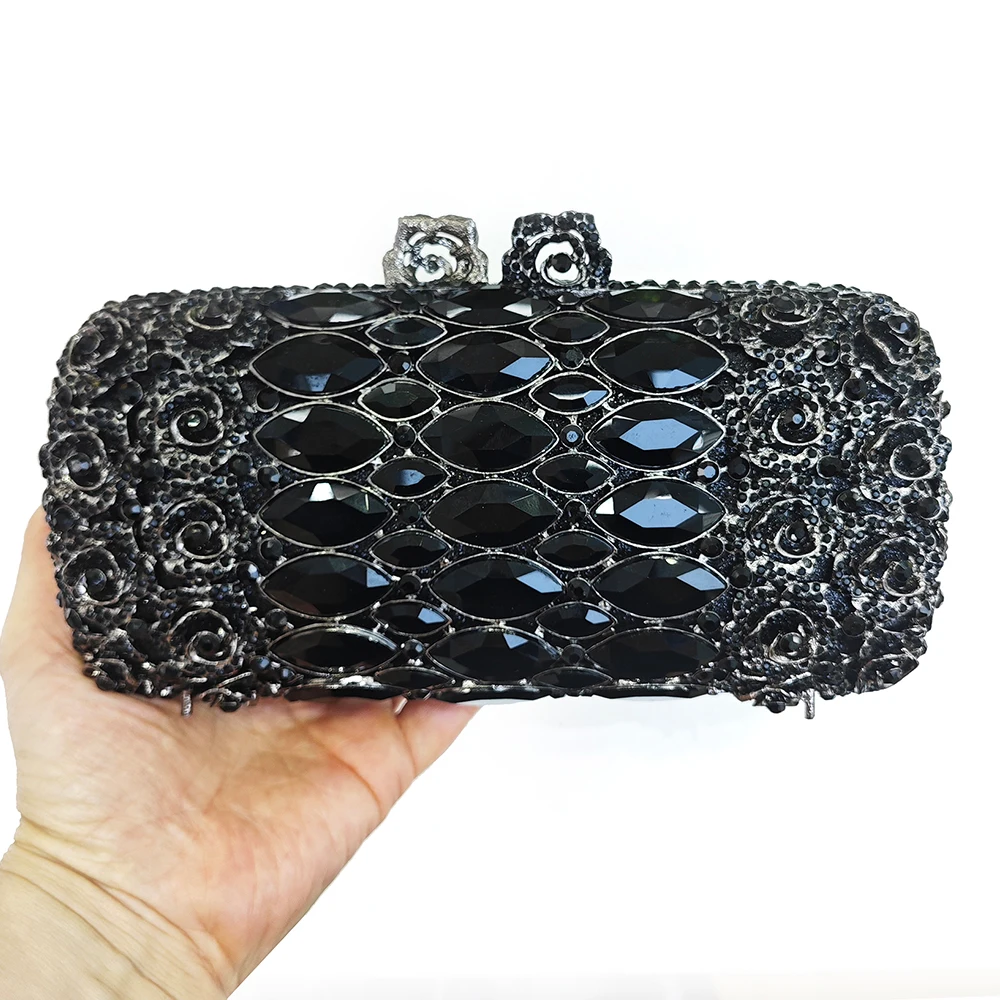 WHTUOHENG Black Rhinestone Evening Clutch Bag Women Luxury Crystal Handbag Wedding Party Dinner Clutches Bags Formal Stone Purse
WHTUOHENG Black Rhinestone Evening Clutch Bag Women Luxury Crystal Handbag Wedding Party Dinner Clutches Bags Formal Stone Purse