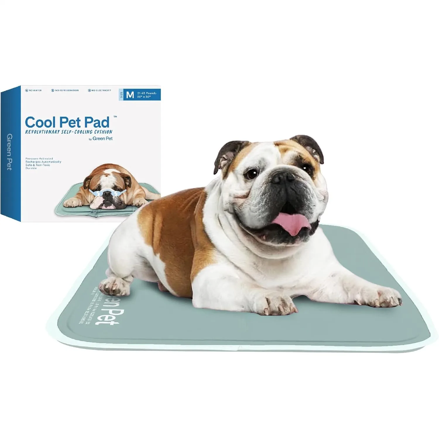 Self-Cooling Pet Pad For Dogs And Cats 21-45 Lbs, Pressure Activated Gel Mat For Indoor Travel, Medium Sage Grey
Self-Cooling Pet Pad For Dogs And Cats 21-45 Lbs, Pressure Activated Gel Mat For Indoor Travel, Medium Sage Grey