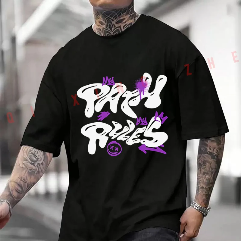 Urban Streetwear Graphic With Smiley Tag Design Men's T-Shirt Moto Casual High Quality Cotton Round Neck Short Sleeved Tops
Urban Streetwear Graphic With Smiley Tag Design Men's T-Shirt Moto Casual High Quality Cotton Round Neck Short Sleeved Tops