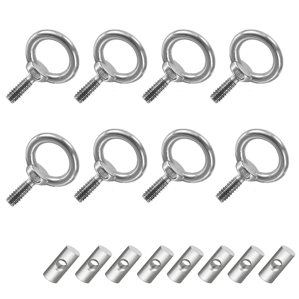Track Mount Tie Down Eyelet,M4 Lifting Eye Nut,304 Stainless Steel,for Boat RV Caravan Camper Awning,Kayak Track (8 Pcs)
Track Mount Tie Down Eyelet,M4 Lifting Eye Nut,304 Stainless Steel,for Boat RV Caravan Camper Awning,Kayak Track (8 Pcs)