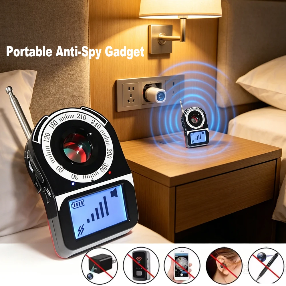 5-in-1 Anti Spy Detector,Hidden Camera & Car Tracker Detectors,Laser Lens Finder, Multi-Function Bug Sweeper Spy Camera Locator
5-in-1 Anti Spy Detector,Hidden Camera & Car Tracker Detectors,Laser Lens Finder, Multi-Function Bug Sweeper Spy Camera Locator