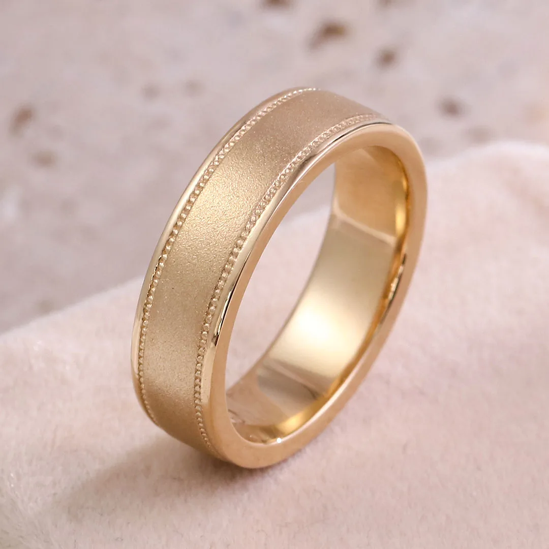 Provence Luxury Satin Ring 14K 18KSolid Gold Ring for Men Wedding Party Vintage Design Unisex Jewelry Personalized Custom
Provence Luxury Satin Ring 14K 18KSolid Gold Ring for Men Wedding Party Vintage Design Unisex Jewelry Personalized Custom
