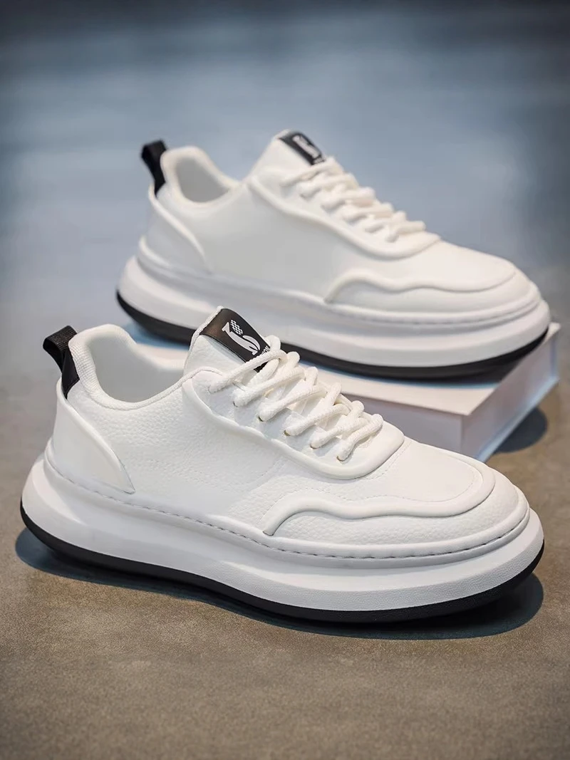Casual Men's Shoes Summer Trend Versatile Low Help Sports Youth Board Thick Bottom Leather Surface Fashionable Footwear
Casual Men's Shoes Summer Trend Versatile Low Help Sports Youth Board Thick Bottom Leather Surface Fashionable Footwear