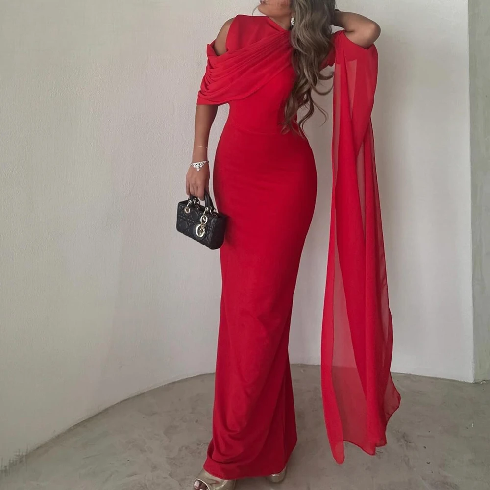 Customized Graceful Off the Shoulder Chiffon Evening Dress Temperament Boat Neck Half Sleeves Straight Floor Length Prom Dress
Customized Graceful Off the Shoulder Chiffon Evening Dress Temperament Boat Neck Half Sleeves Straight Floor Length Prom Dress
