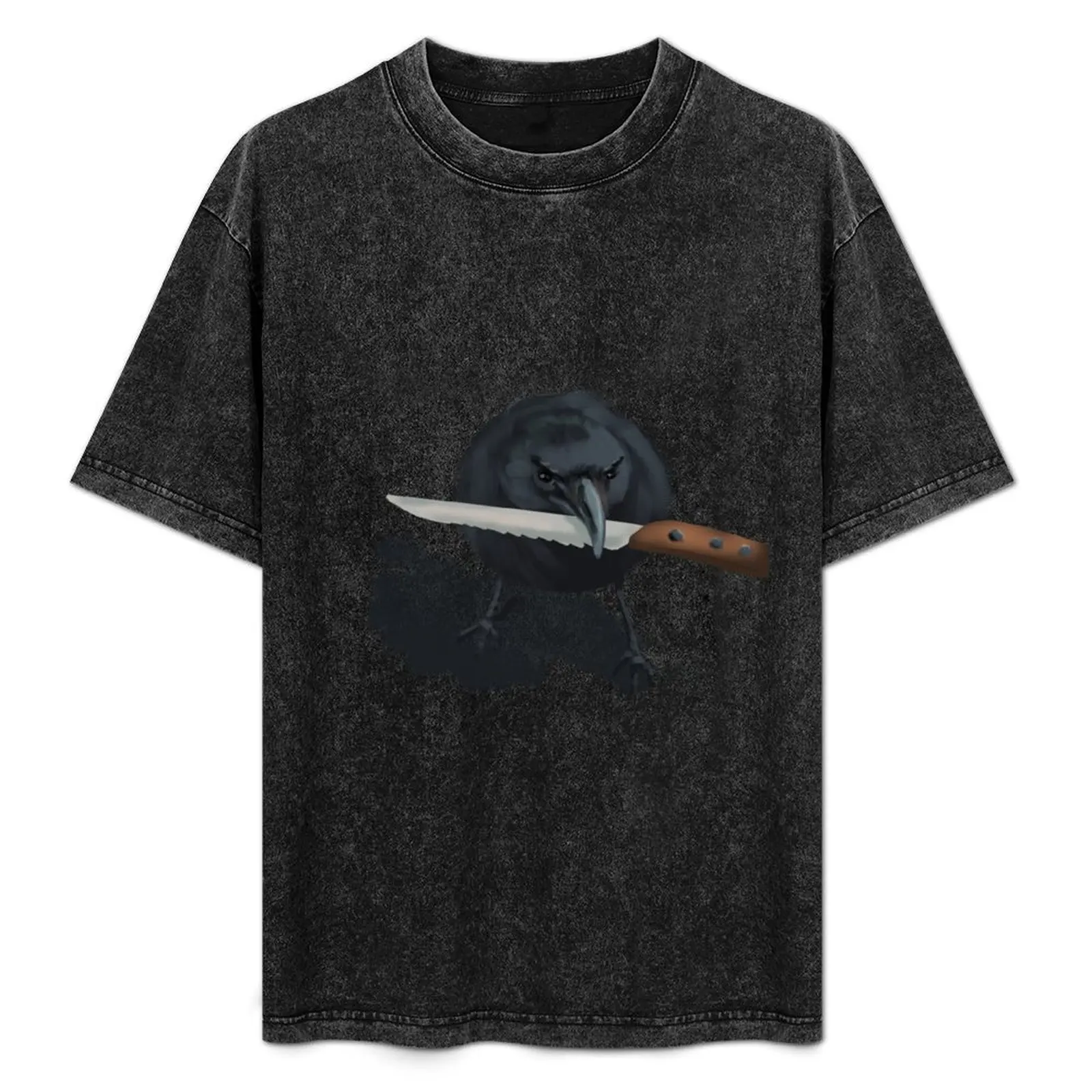 Crow With a Knife T-Shirt Casual Minimalist Short Sleeve Top
Crow With a Knife T-Shirt Casual Minimalist Short Sleeve Top