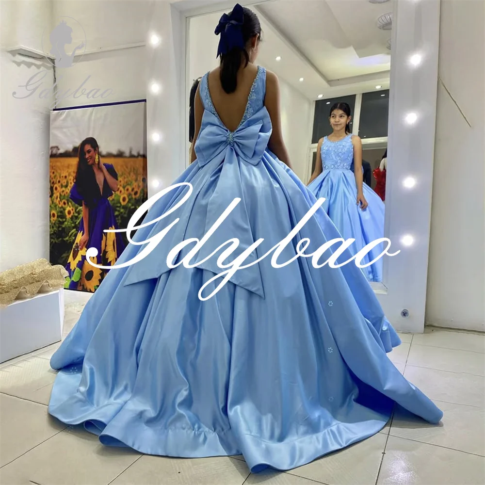 Luxury Princess Beading Flower Girl Dress Sleeveless A Line Applique Floor Length Long Ball First Communion Dress Customized
Luxury Princess Beading Flower Girl Dress Sleeveless A Line Applique Floor Length Long Ball First Communion Dress Customized