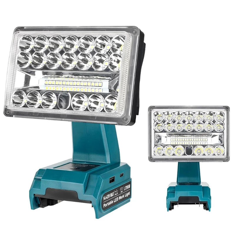 18W LED Work Light Flashlight Torch Spotlight TypeC USB Power Bank For Makita 18V Battery BL1830 BL1860 Emergency Tool Lamp
18W LED Work Light Flashlight Torch Spotlight TypeC USB Power Bank For Makita 18V Battery BL1830 BL1860 Emergency Tool Lamp