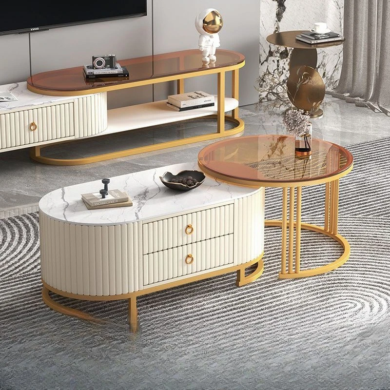 Rock slab coffee table TV cabinet light luxury modern high-end home living room oval telescopic
Rock slab coffee table TV cabinet light luxury modern high-end home living room oval telescopic