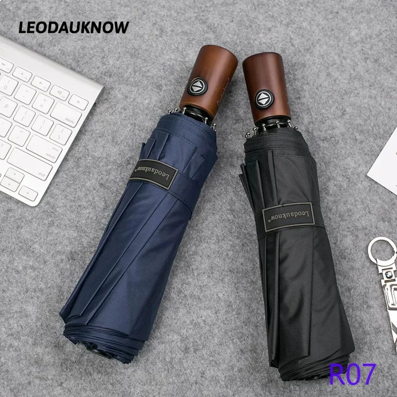 Wooden Handle UV Protection Windproof 3-Fold Umbrella Sun Rain Auto Open
Wooden Handle UV Protection Windproof 3-Fold Umbrella Sun Rain Auto Open