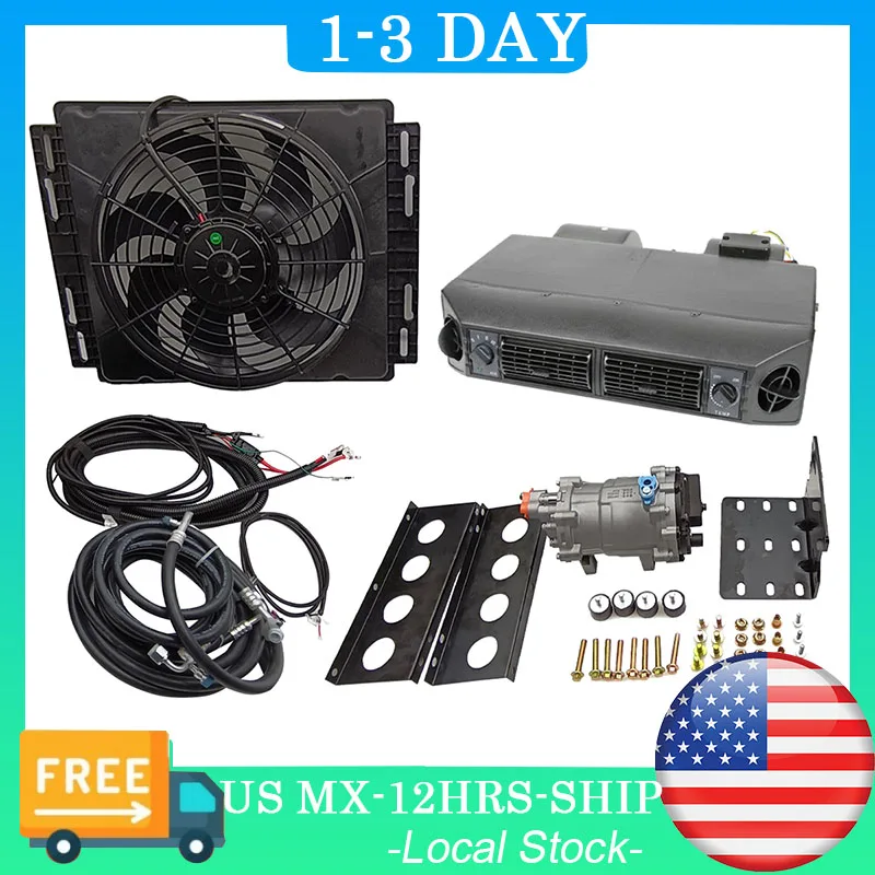 Aspligo 12V 24V Universal Car Air Conditioner Cooling Heating A/C Auto Electric Air Conditioning Compressor Condenser Fan kit
Aspligo 12V 24V Universal Car Air Conditioner Cooling Heating A/C Auto Electric Air Conditioning Compressor Condenser Fan kit