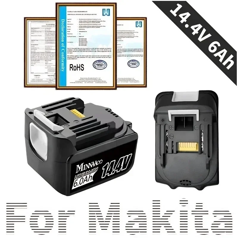 New 14.4V Original for Makita Power Tools 6.0Ah BL1460 BL1430 1415 194066-1,6.0Ah Rechargeable Li-ion Makita Batteries
New 14.4V Original for Makita Power Tools 6.0Ah BL1460 BL1430 1415 194066-1,6.0Ah Rechargeable Li-ion Makita Batteries