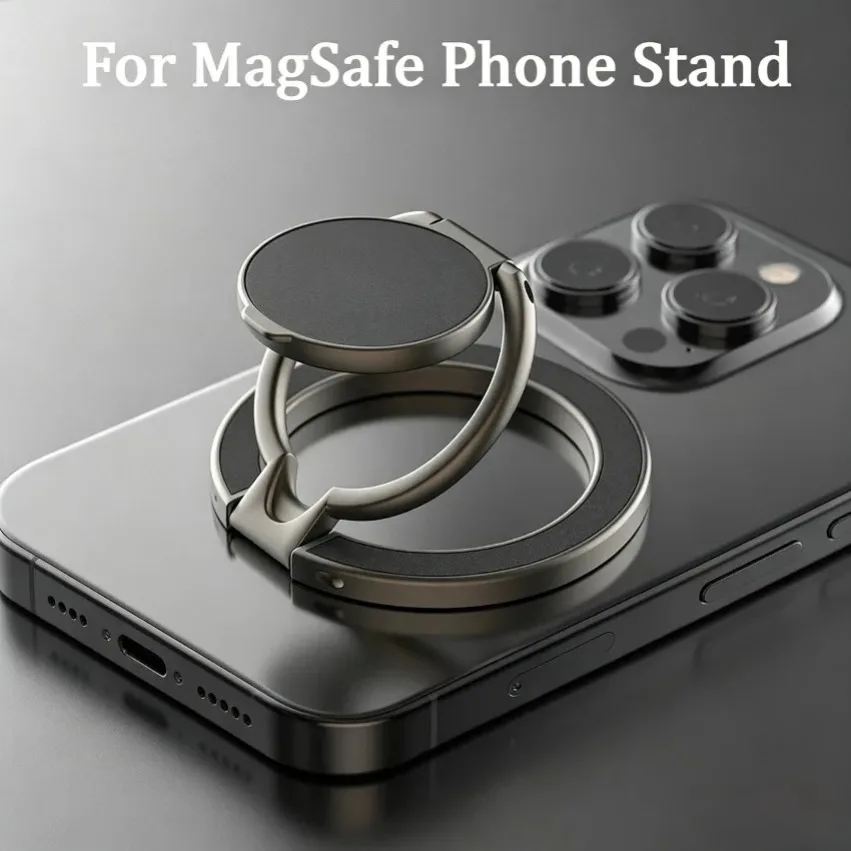 Magnetic Phone Ring Holder Stand Compatible with MagSafe Metal Dual Ring Grip Foldable Desktop Stand For iPhone 17/16/15/14 Pro
Magnetic Phone Ring Holder Stand Compatible with MagSafe Metal Dual Ring Grip Foldable Desktop Stand For iPhone 17/16/15/14 Pro