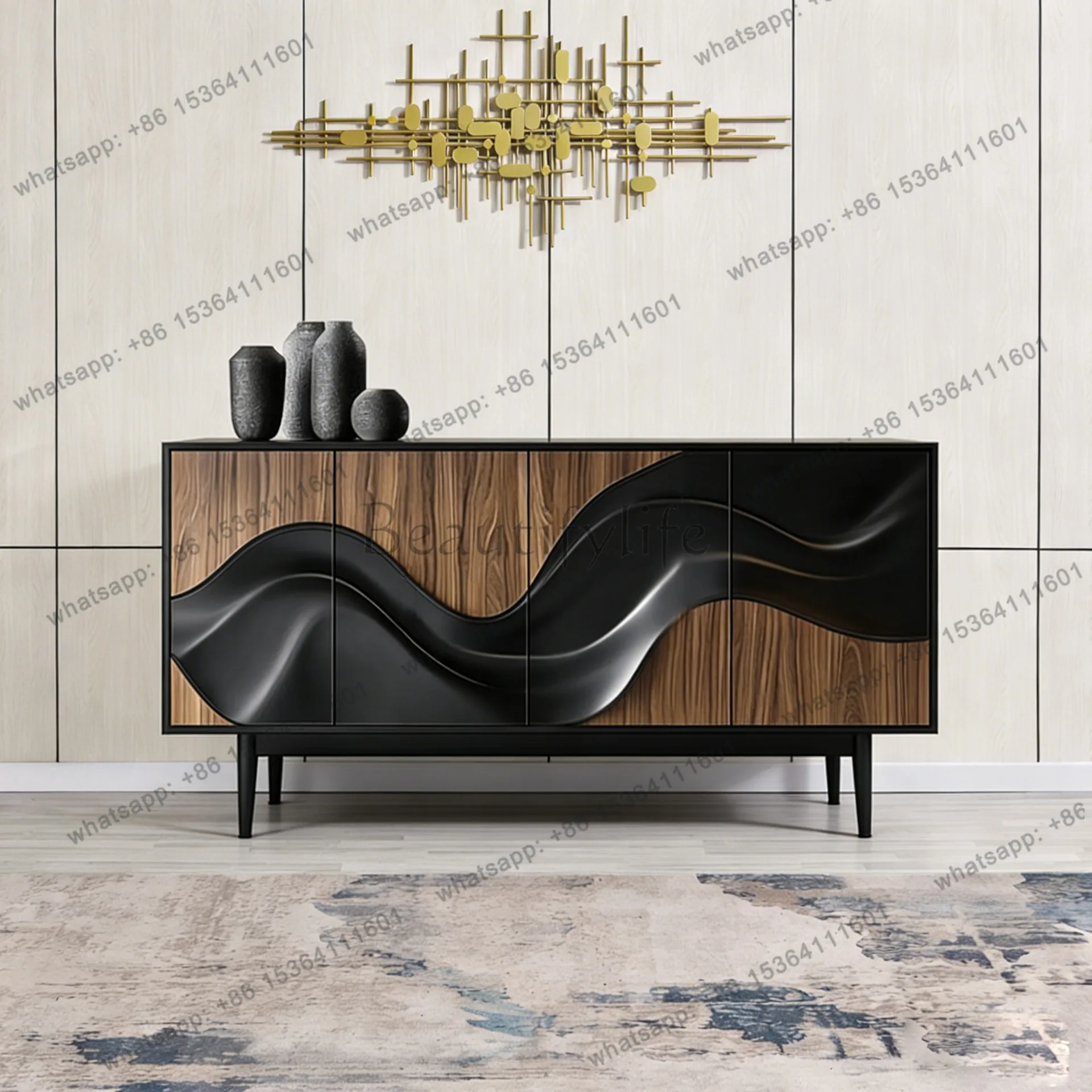 Medieval creative TV cabinet art relief solid wood floor storage locker
Medieval creative TV cabinet art relief solid wood floor storage locker