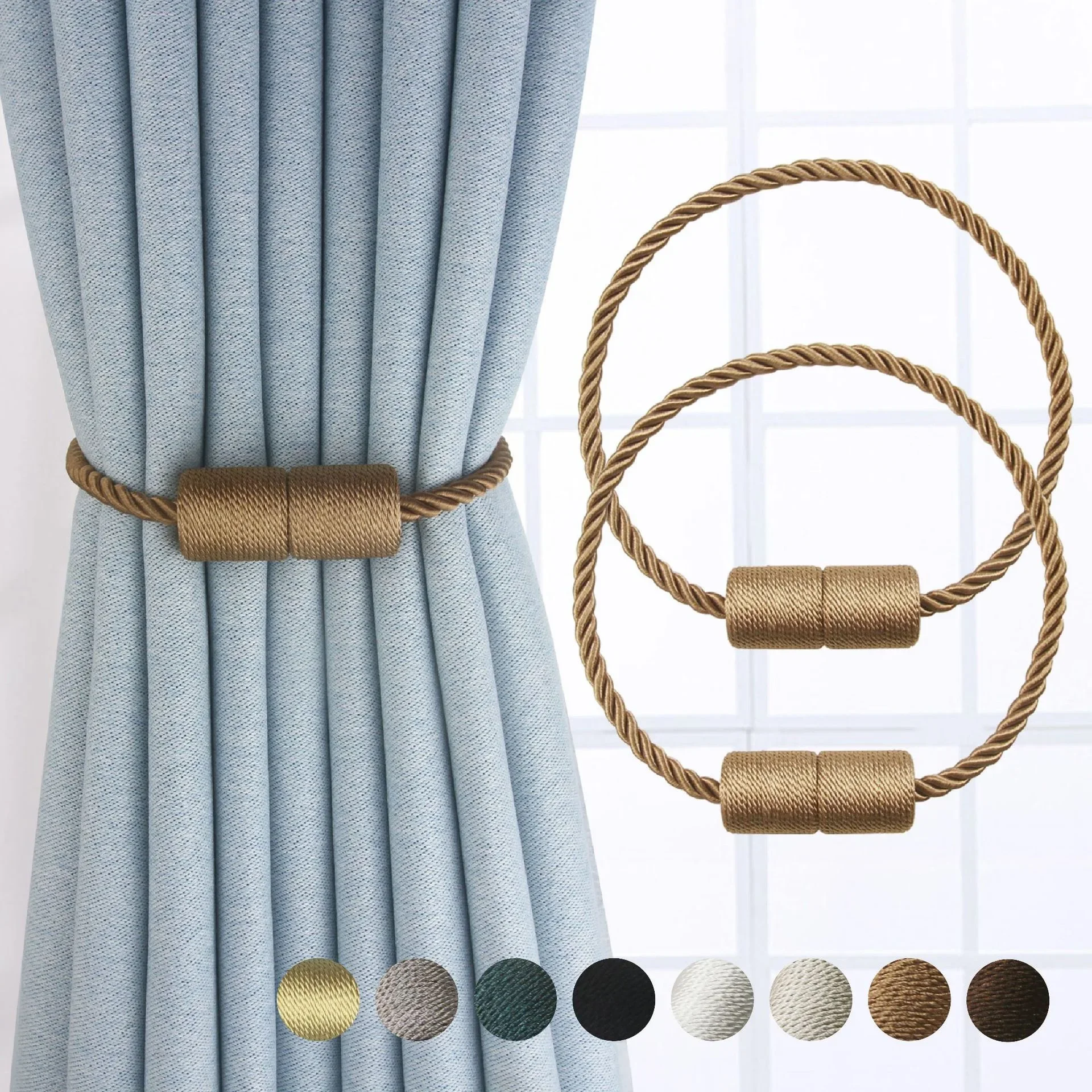 4pcs Strong Magnetic Curtain Tiebacks Outdoor Elegant Decorative Tie Backs Modern Rope Tiebacks For Drapes Window Curtain Holdba
4pcs Strong Magnetic Curtain Tiebacks Outdoor Elegant Decorative Tie Backs Modern Rope Tiebacks For Drapes Window Curtain Holdba