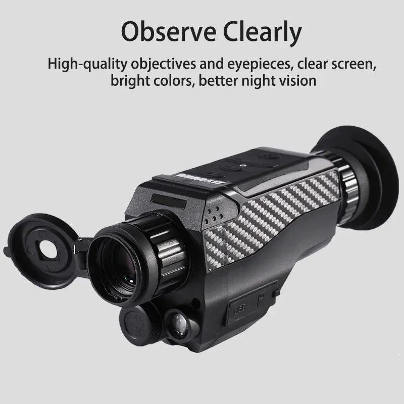 DT18 New Monocular Night Vision Device Camera HD Infrared 8X Digital Zoom Outdoor Day Night Dual-use Darkness Hunting Telescope
DT18 New Monocular Night Vision Device Camera HD Infrared 8X Digital Zoom Outdoor Day Night Dual-use Darkness Hunting Telescope