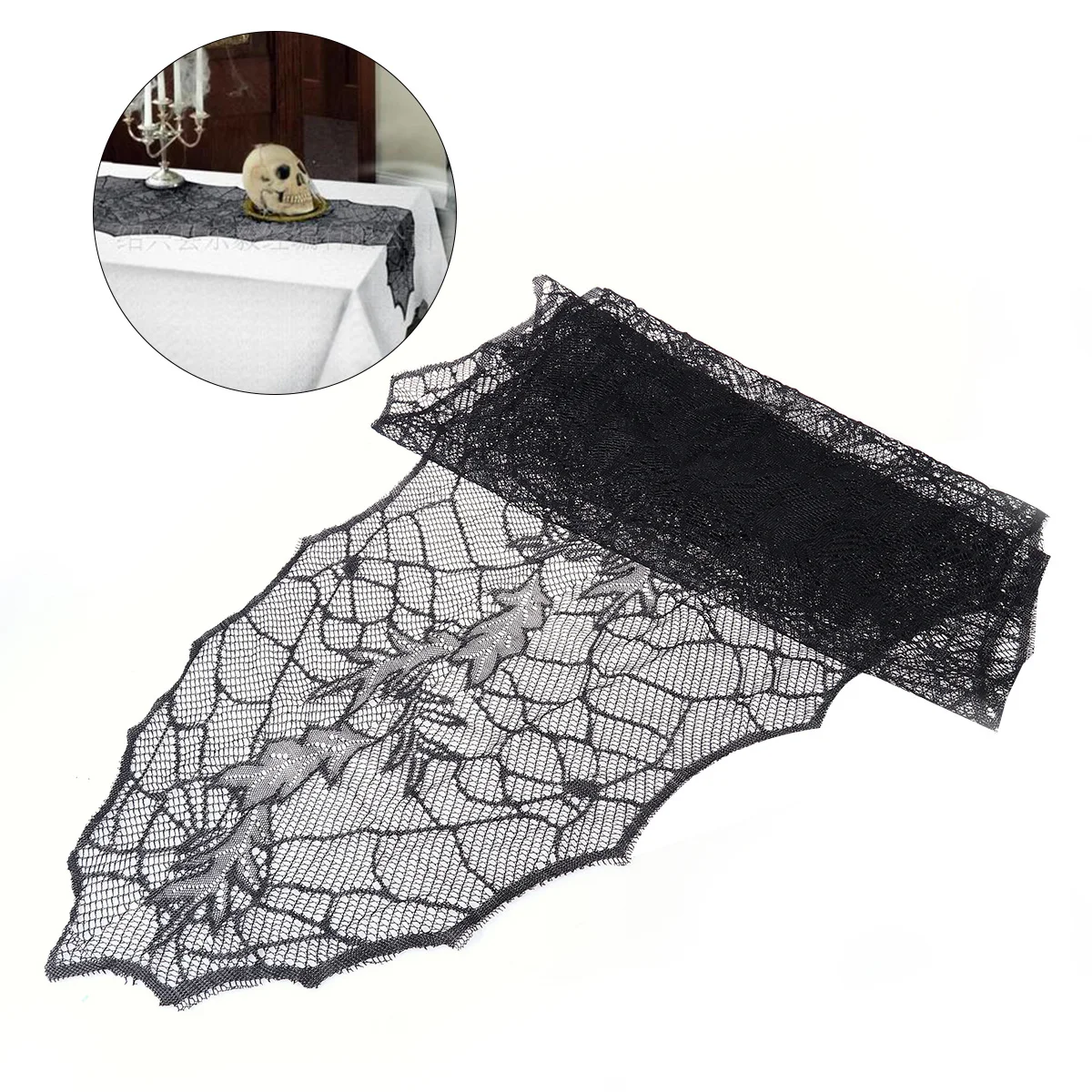 Black Tablecloth 188Cm X 55Cm Spider Web Leaf Knit Design Halloween Table Cover For Haunted House Decor Tablecloth
Black Tablecloth 188Cm X 55Cm Spider Web Leaf Knit Design Halloween Table Cover For Haunted House Decor Tablecloth