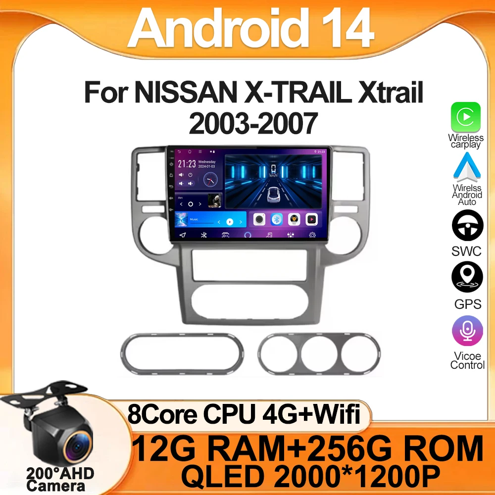 Android 14 For Nissan X-TRAIL Xtrail 2003 2004 2005 2006-2007 Car Radio Multimedia Video Player Carplay GPS Autoradio Wifi BT
Android 14 For Nissan X-TRAIL Xtrail 2003 2004 2005 2006-2007 Car Radio Multimedia Video Player Carplay GPS Autoradio Wifi BT