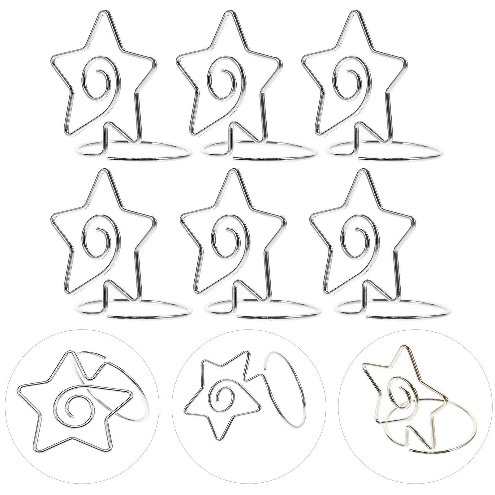 6 Pcs Pentagram Note Holder Wire Picture Business Card Holders Clip Sports Bracket Photo Memo Table Sign Small for Centerpieces
6 Pcs Pentagram Note Holder Wire Picture Business Card Holders Clip Sports Bracket Photo Memo Table Sign Small for Centerpieces