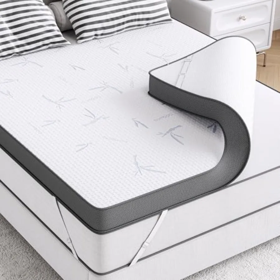 Mattress Topper, Cooling Gel Infused Ventilated Memory Foam Bed Topper, Firm Mattress Pad with Removable Cover, Pressure Relief
Mattress Topper, Cooling Gel Infused Ventilated Memory Foam Bed Topper, Firm Mattress Pad with Removable Cover, Pressure Relief
