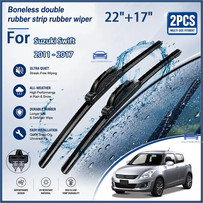 Front Wiper Blades for Suzuki Swift 2011 - 2017 Windshield Windscreen Clean Window Car Rain Brushes 22"+17" Modification Parts
Front Wiper Blades for Suzuki Swift 2011 - 2017 Windshield Windscreen Clean Window Car Rain Brushes 22"+17" Modification Parts