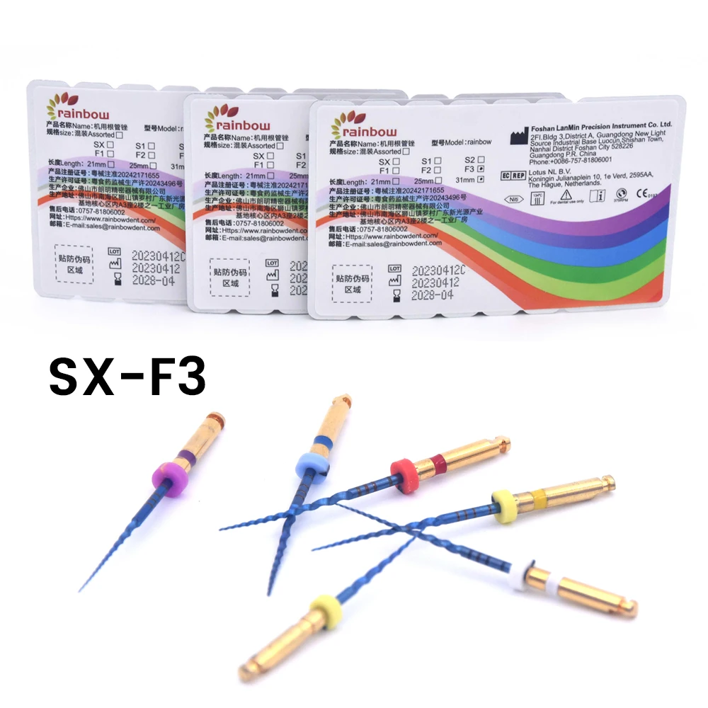 Dental Rotary Super Files Blue 25MM SX-F3 TC Niti Heat Activation Endodontic Files soco file Use Root Canal 6pcs/box Rotary File
Dental Rotary Super Files Blue 25MM SX-F3 TC Niti Heat Activation Endodontic Files soco file Use Root Canal 6pcs/box Rotary File
