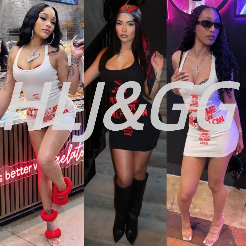 HLJ&GG Hot Girl Trend Y2K Letter Print Bodycon Mini Dresses Women Spaghetti Strap Sleeveless Slim Vestidos Fashion Streetwear BR
HLJ&GG Hot Girl Trend Y2K Letter Print Bodycon Mini Dresses Women Spaghetti Strap Sleeveless Slim Vestidos Fashion Streetwear BR