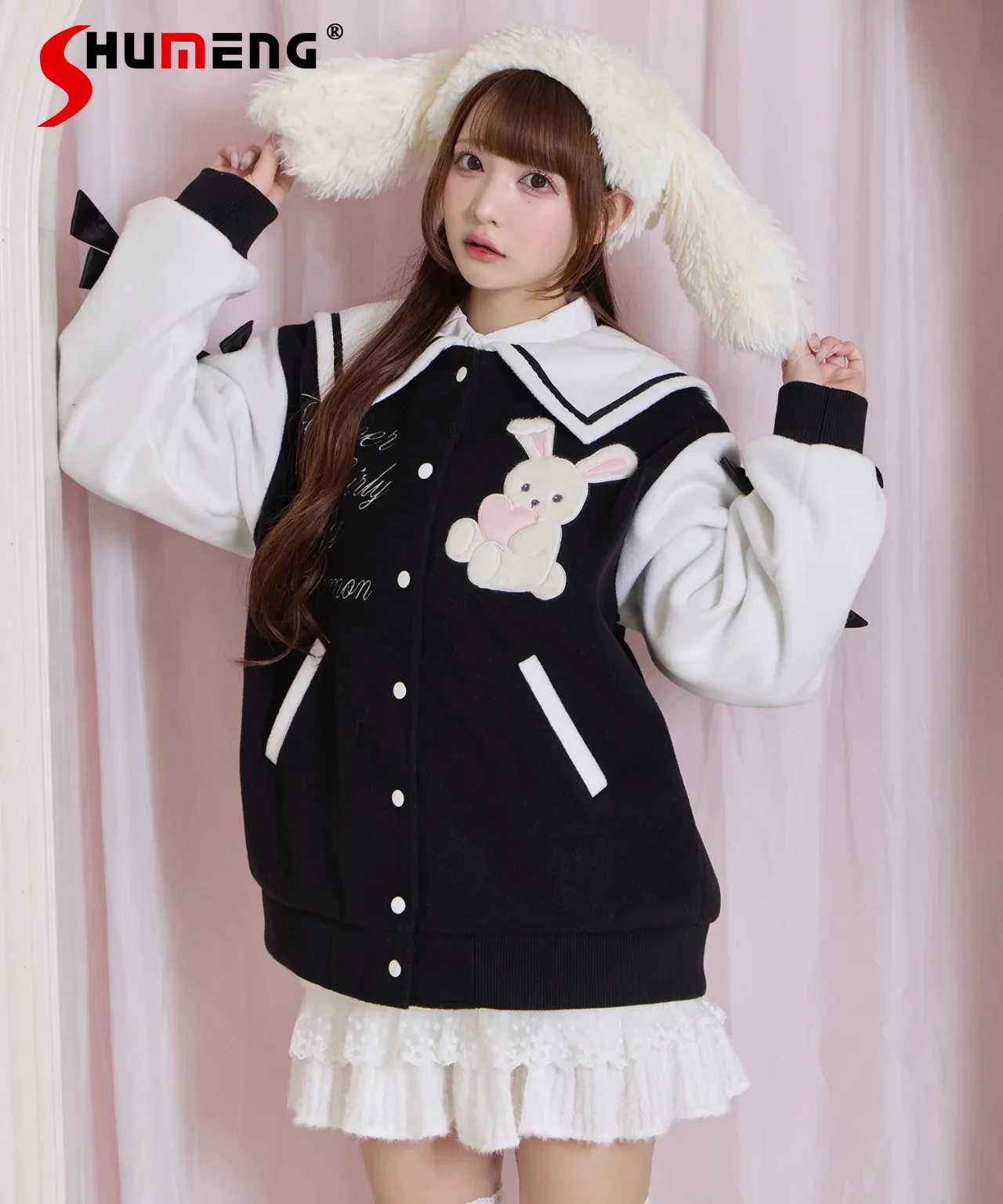 Японская милая отложная куртка в стиле Лолиты с вышивкой кролика, весна-осень, новинка 2025, милое милое пальто Kawaii для девочек, бейсбольная куртка Y2K
Японская милая отложная куртка в стиле Лолиты с вышивкой кролика, весна-осень, новинка 2025, милое милое пальто Kawaii для девочек, бейсбольная куртка Y2K