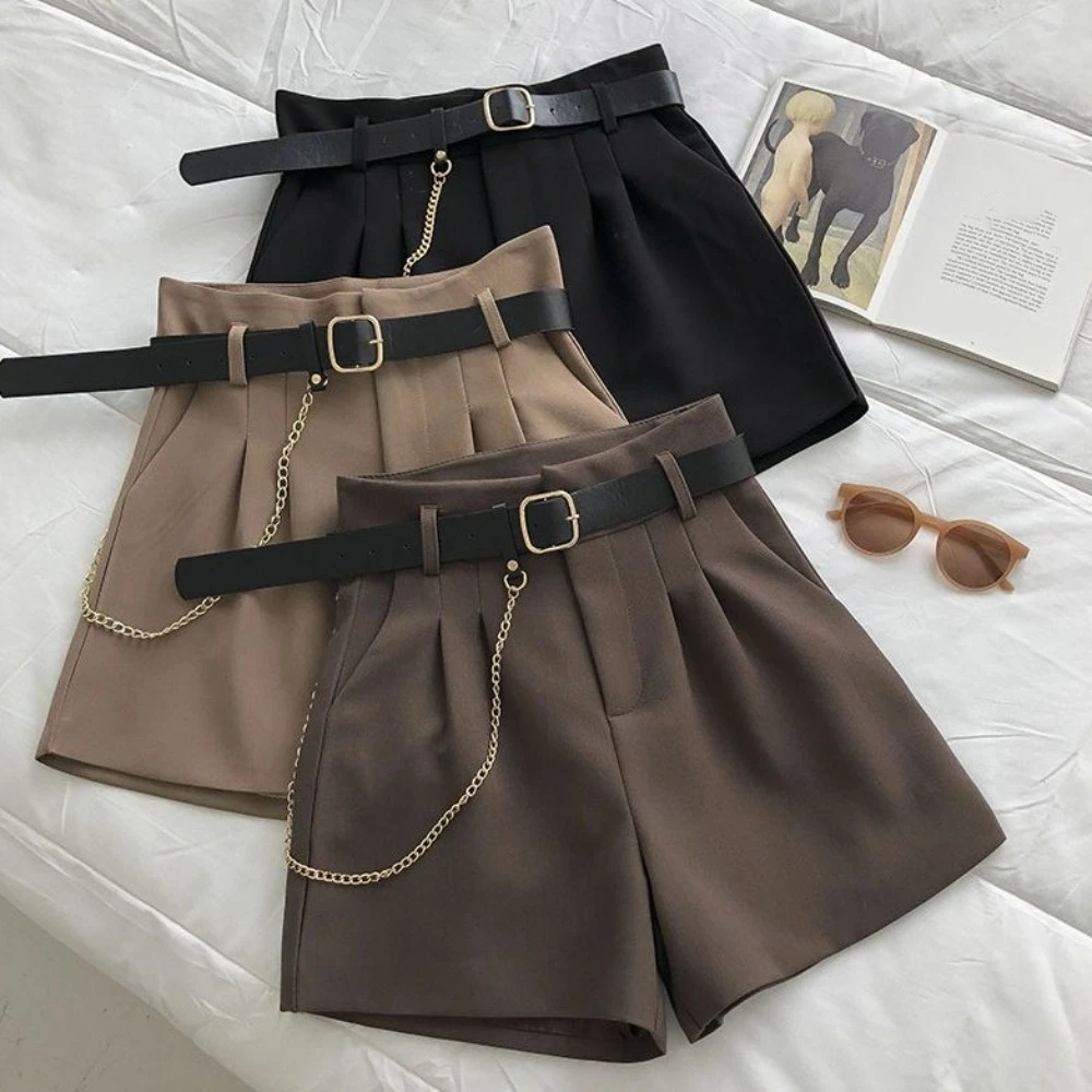 Leisure High Waist A-line Suit Shorts With Pocket Wide Leg Slim Suit Shorts Streetwear Trousers All-match Solid Hot Pants Women
Leisure High Waist A-line Suit Shorts With Pocket Wide Leg Slim Suit Shorts Streetwear Trousers All-match Solid Hot Pants Women
