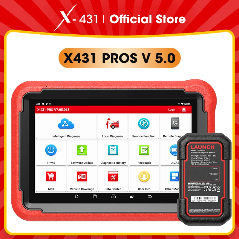 X-431 Launch X431 PROS V 5.0 Car Diagnostic Tools Automotive Diagnosis OBD Auto Diagnostics Scanner OBD2 Scan Diagnost Pro V+
X-431 Launch X431 PROS V 5.0 Car Diagnostic Tools Automotive Diagnosis OBD Auto Diagnostics Scanner OBD2 Scan Diagnost Pro V+