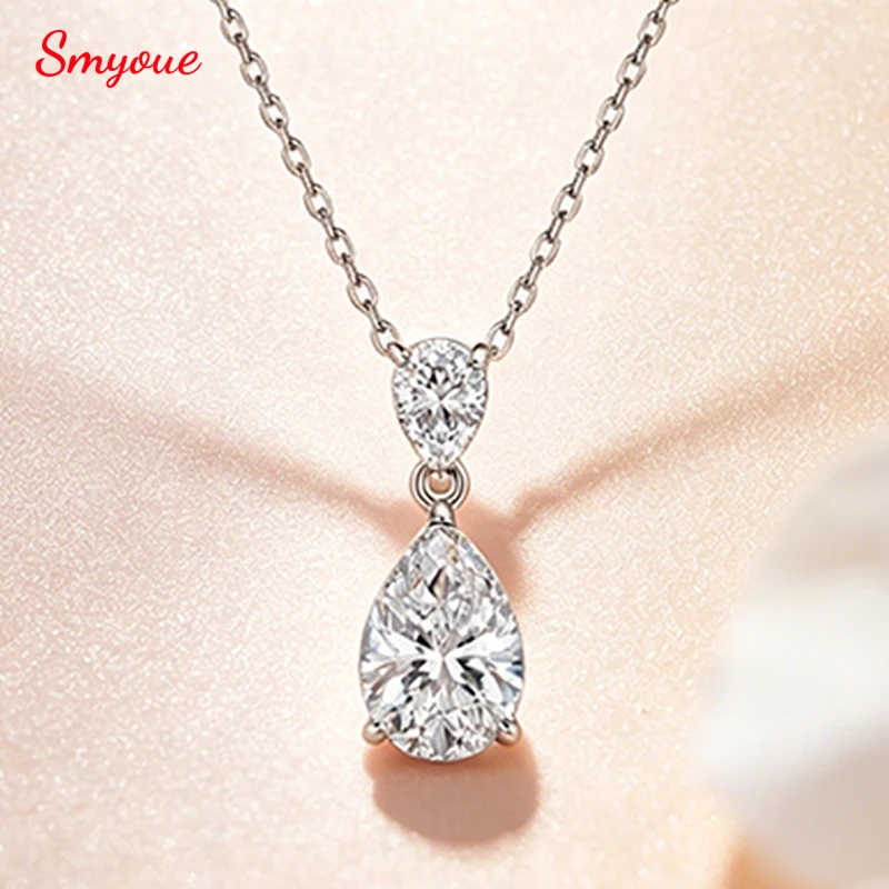 Smyoue 2.5CTTW Pear Cut Moissanite Necklace for Women Elegant Wedding Bride S925 Pure Silver Jewelry Birthday Gift High-quality
Smyoue 2.5CTTW Pear Cut Moissanite Necklace for Women Elegant Wedding Bride S925 Pure Silver Jewelry Birthday Gift High-quality