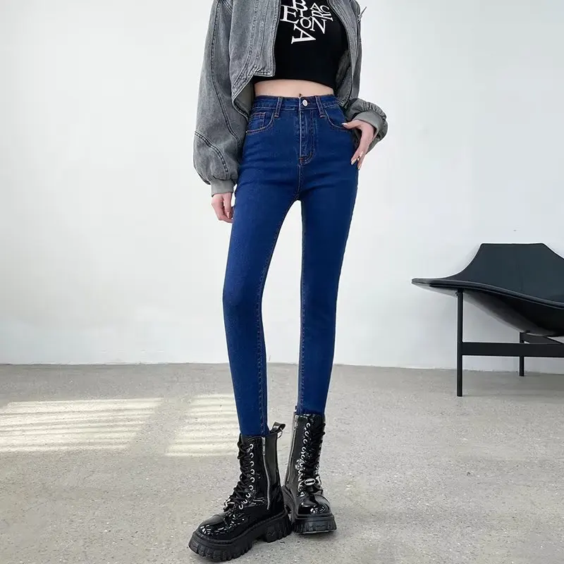 High Waist Elastic Denim Pants Women's Butt Hugger Tight Fit Pencil Long Trousers Cotton Stretch Jeans Deep Color Wear Resistant
High Waist Elastic Denim Pants Women's Butt Hugger Tight Fit Pencil Long Trousers Cotton Stretch Jeans Deep Color Wear Resistant