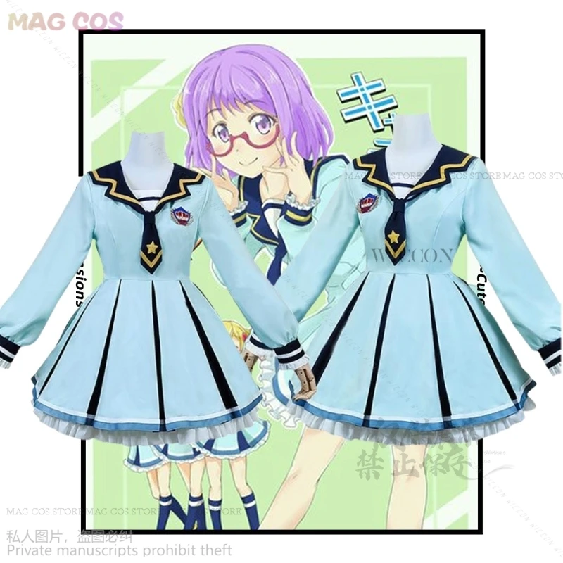 Костюм для косплея аниме Aikatsu!, школьная форма синего цвета JK, косплей-костюм Yume Sakuraba Rola, платье в стиле «лолита», милая косплейная форма для женщин
Костюм для косплея аниме Aikatsu!, школьная форма синего цвета JK, косплей-костюм Yume Sakuraba Rola, платье в стиле «лолита», милая косплейная форма для женщин