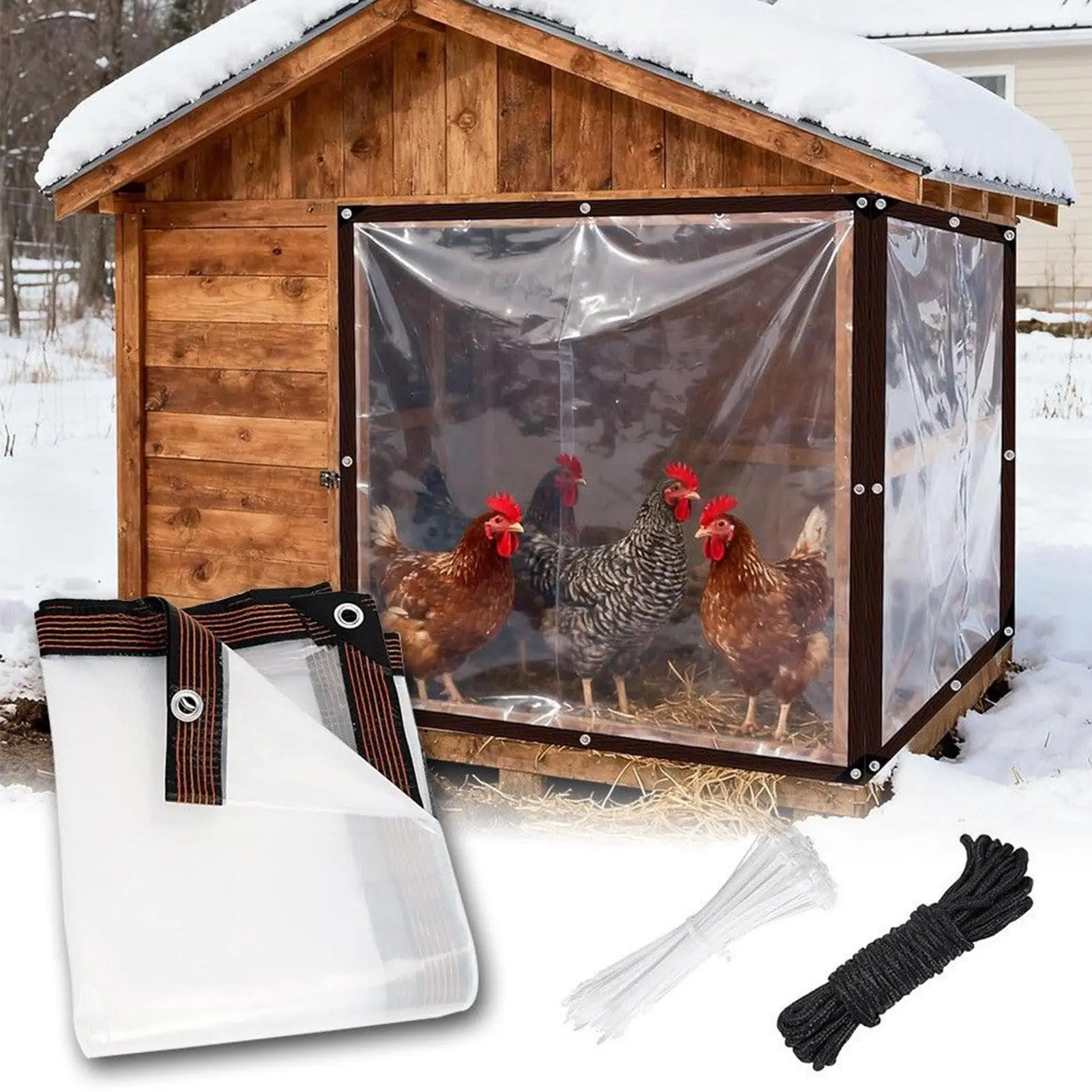 Чехлы для курятников на зиму, изолированный тент, усиленные края, прозрачный водонепроницаемый брезент для садоводства, зимний сарай, крыша патио
Чехлы для курятников на зиму, изолированный тент, усиленные края, прозрачный водонепроницаемый брезент для садоводства, зимний сарай, крыша патио