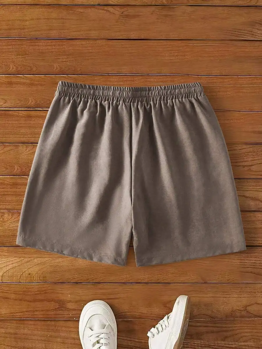 Men Solid Color Casual Shorts Elastic Waist Loose Fit Gray Lounge Shorts
Men Solid Color Casual Shorts Elastic Waist Loose Fit Gray Lounge Shorts