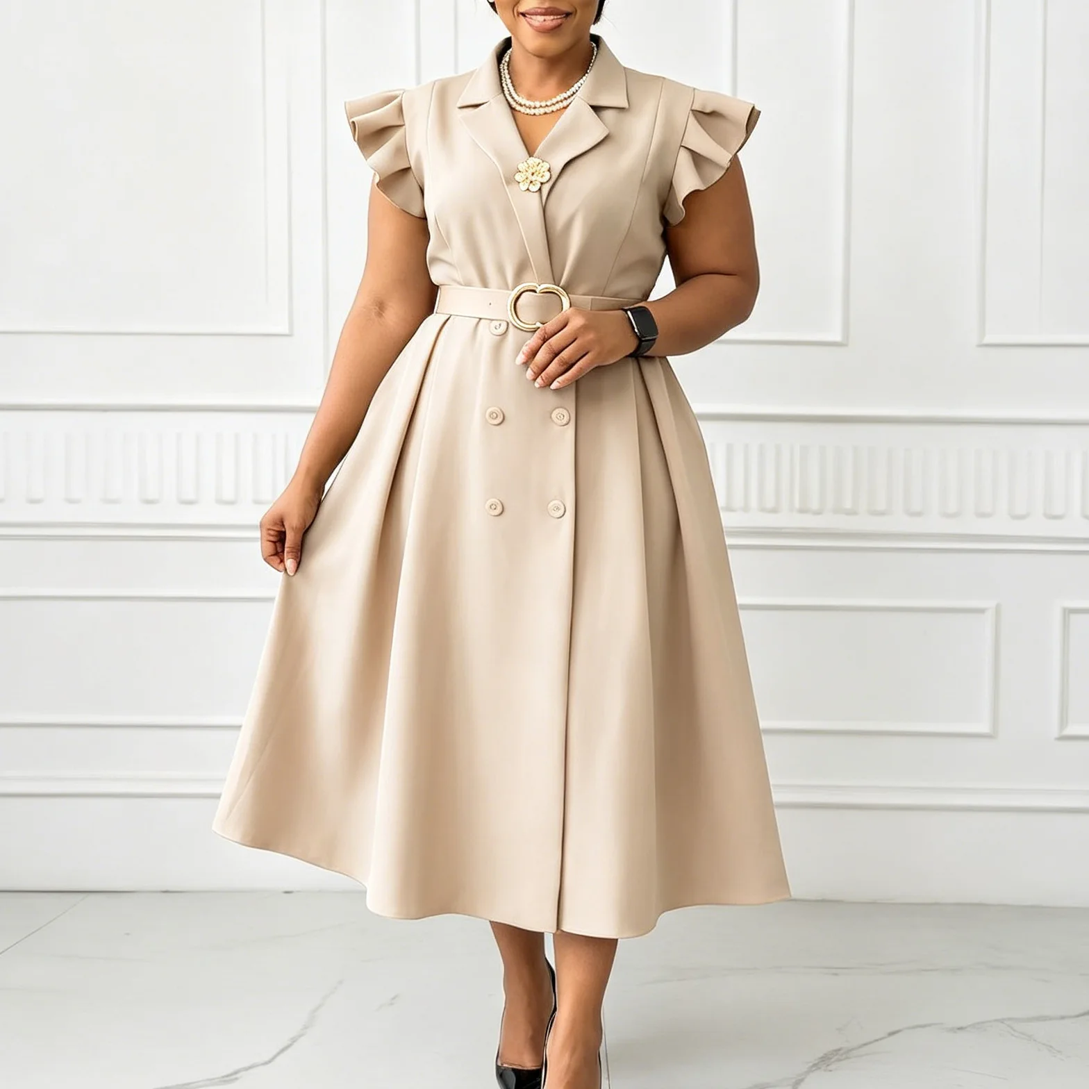 Africa Dress for Women for Evening Party Elegant Summer African Short Sleeve V-neck Polyester Midi Dresses Africa Clothing
Africa Dress for Women for Evening Party Elegant Summer African Short Sleeve V-neck Polyester Midi Dresses Africa Clothing