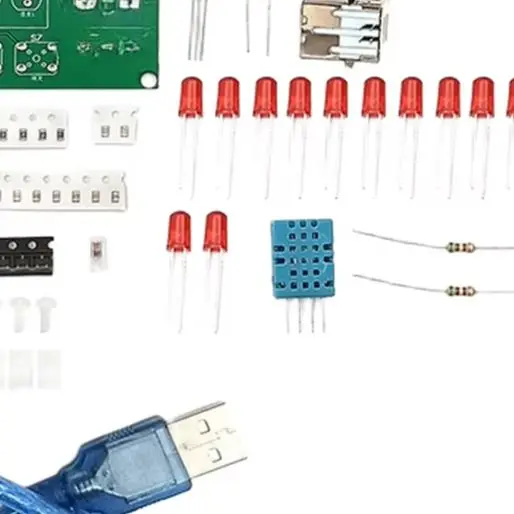 Electronic Learning Set Smart Temp Humidity Kit Alarm Function Included LED Status Indicators For STEM Education
Electronic Learning Set Smart Temp Humidity Kit Alarm Function Included LED Status Indicators For STEM Education