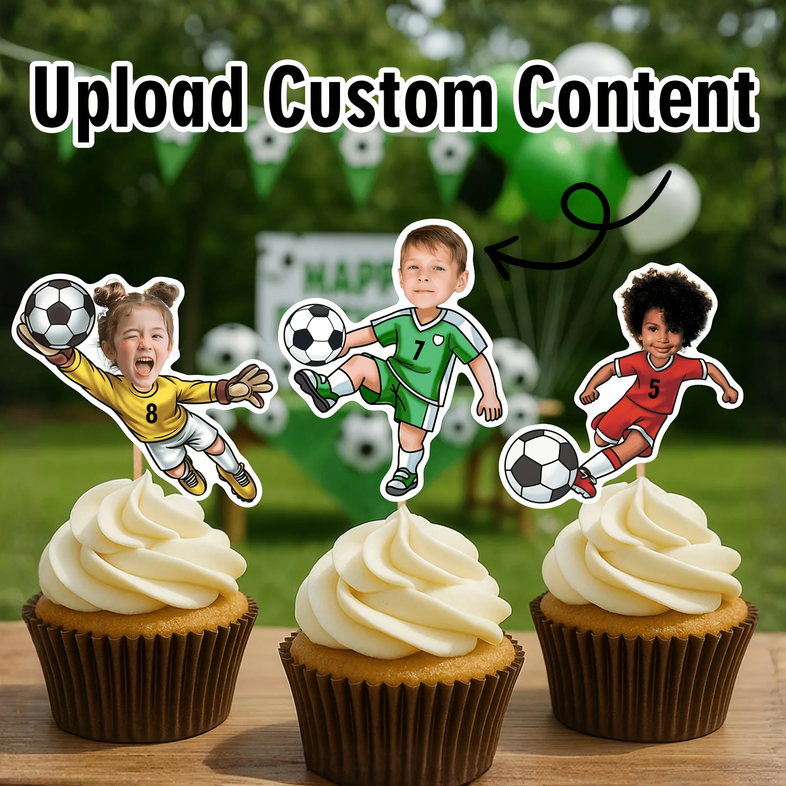 Personalized football player birthday photo cake topper, custom birthday party football uniform, sports-themed cake decoration
Personalized football player birthday photo cake topper, custom birthday party football uniform, sports-themed cake decoration