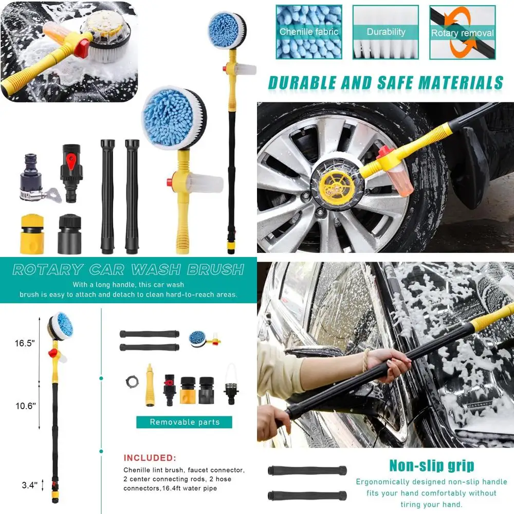 Rotating Car Wash Brush, 360° Spin Auto Cleaning Brush with Long Handle, Detachable Washing Brush with Soft Chenille Bristles Un
Rotating Car Wash Brush, 360° Spin Auto Cleaning Brush with Long Handle, Detachable Washing Brush with Soft Chenille Bristles Un