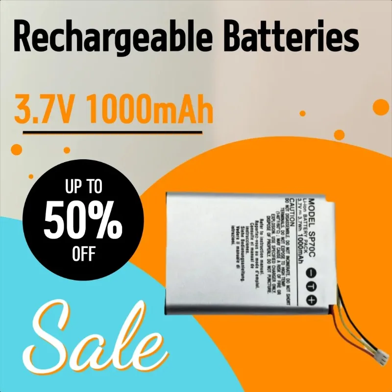 3.7V 1000mAh SP70C Rechargeable Battery for PSP E1000 Handheld Console
3.7V 1000mAh SP70C Rechargeable Battery for PSP E1000 Handheld Console
